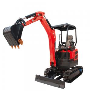 China Telescopic Track Frame Rubber Track Mini Excavator 2000kg Red Color on sale