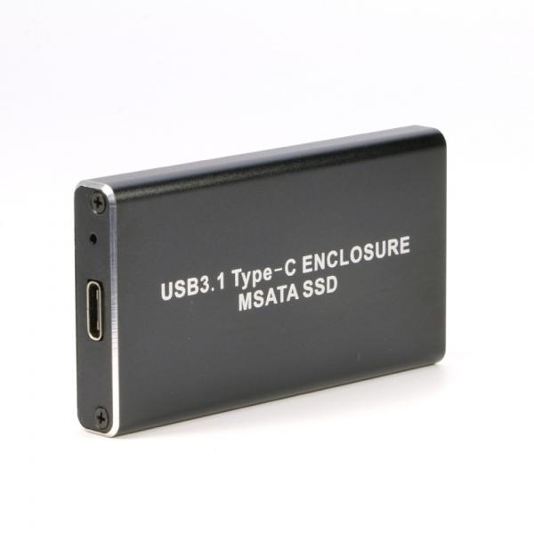 Quality USB3.1 Type-C USB-C to mSATA SSD HDD Case Enclosure 50mm wholesale