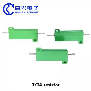 Cheap RX24 Aluminum Case Resistor 50w Green Current Limiting Aging Load Resistor for sale
