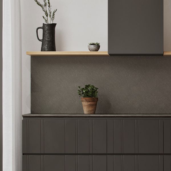 Modern Wood Lacquer E1 Modular Kitchen Cabinets Quartz Countertop