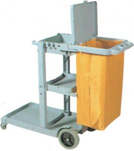 Cheap Housekeeping Plastic Service Trolley Multi Functional For Hotel Cleaning for sale