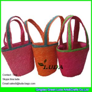 China LUDA cheap handbags online small ladies wheat straw bags wholesale on sale