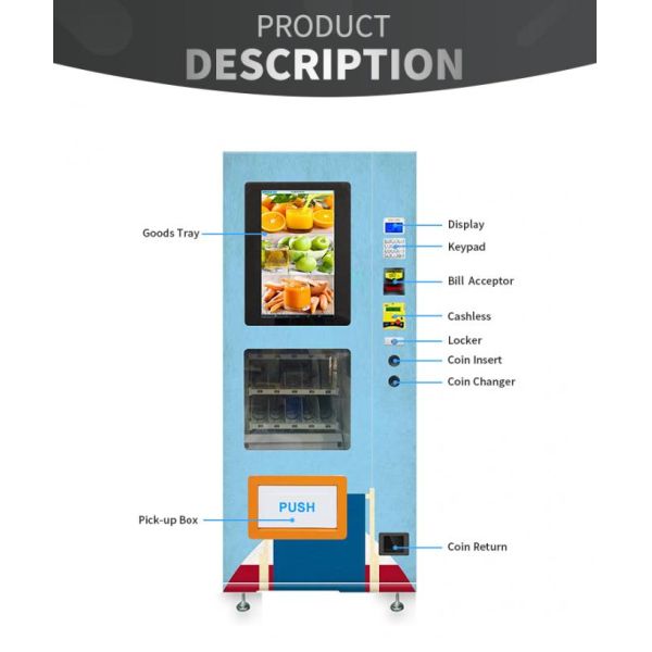 MDB Standard Mini Vending Machine , Refrigerated Remote Control Vending Machine