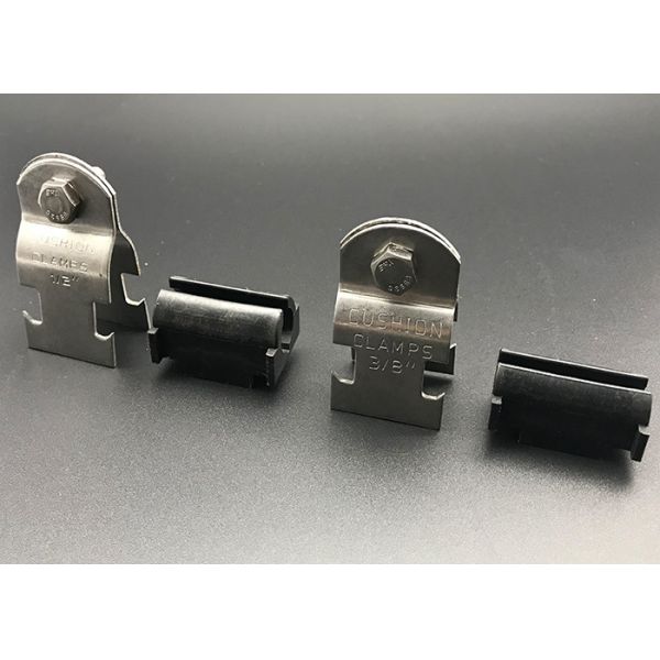 Gold Zinc Cushioned Pipe Strut Clamp