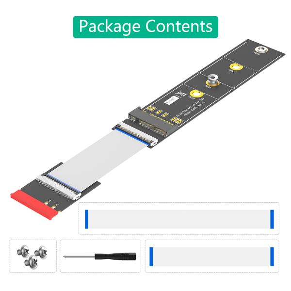 M.2 Key M to Key A+E Adapter with 10cm 15cm 25cm FPC Cables