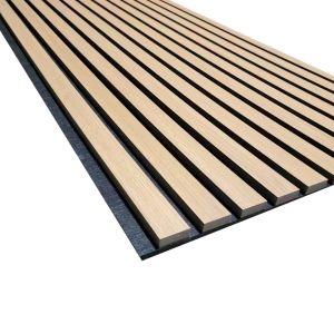 Polyester Density 1350 - 1700gsm Wood Slat Acoustic Panel For Optimal Acoustic Control