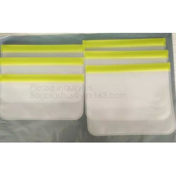 Silicone Plastic Packaging Food Zip Silicon Freezer Fresh Vegetable Storage Bags Fresh Fridge Food Preservation Bag Reus