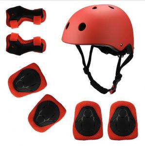 China Adjustable Skateboard Skate Helmet pads with 7pcs set Protective Gear Knee Pads on sale
