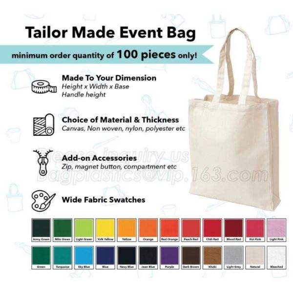 Custom silk screen printed Cotton material handle style blank natural cotton canvas bag without logo bagplastics bagease