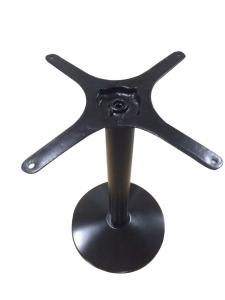 China Black Wrinkle Powder Coated Bistro Table Base Round Metal Table leg For Dining Table on sale
