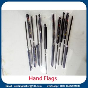 Cheap Custom Hand Waving Flags with Solid Flagpole for sale