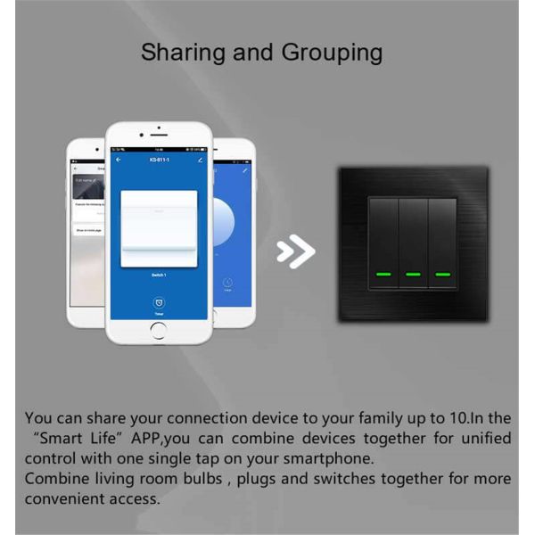 EU 86 Square Wi-Fi Wall Switch
