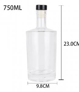 Cheap Glass Products Body Material Glass Wine Vodka Glass Bottle 500 ml 750 ML for sale