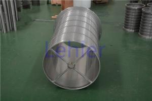 Cheap Slot Type Stainless Steel Filter Basket , Wire Cylinder Basket Perfect Roundness for sale