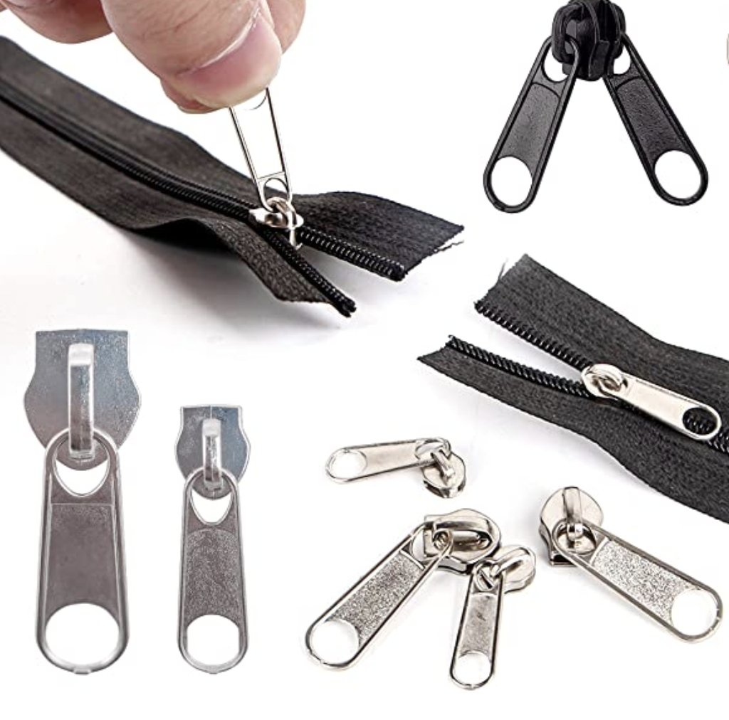 DIY Craft Silver Metal Zipper Sliders Replacement Antioxidant Rust Resistance Antitear