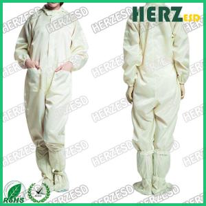 Cheap Unisex Design ESD Protective Clothing / Anti Static Overalls For Electronic Industry for sale