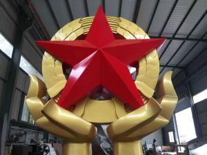 Cheap ODM / OEM Brass Garden Sculptures Five - Pointed Star Brass Baking Varnish for sale