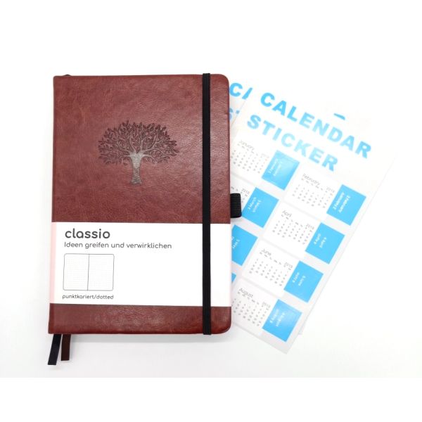 Medium Size A5 Dot Grid Notebook , Custom Logo Notebooks With Numbered Pages