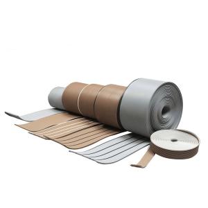 China 190mm*5mm*25m Inner-Lock Waterproof Teak Synthetic Marine Deck PVC Composite Flooring Mat on sale