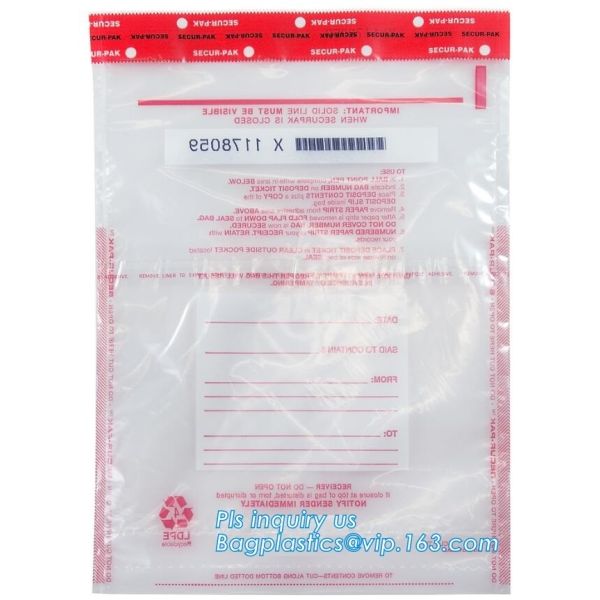 Evidence Paper Document Digital Opaque Bag, cash deposit bag, Security Bags Plastic Deposit PE Bag Cash Envelope Check S