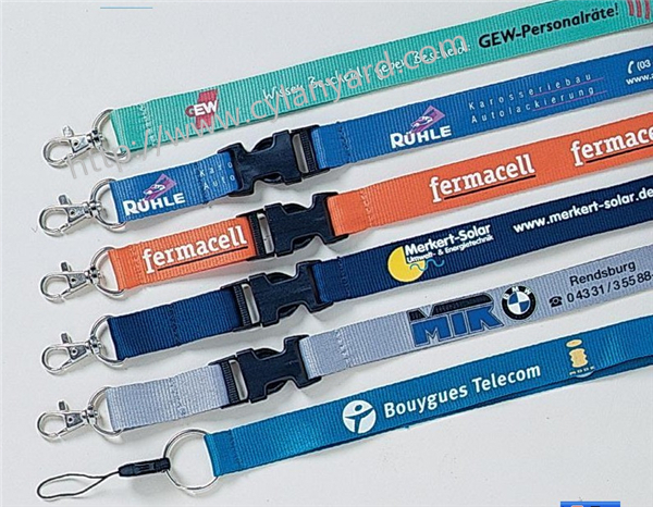 Affordable simple imprinted logo polyester neck lanyards, China lanyard factory, MOQ300pcs