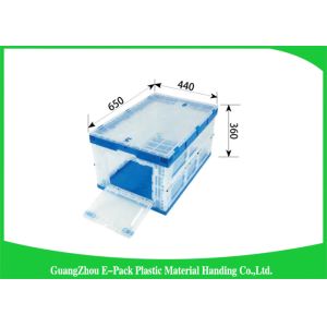 Solid Attached Lids Collapsible Plastic Containers Stocked For Supermarket