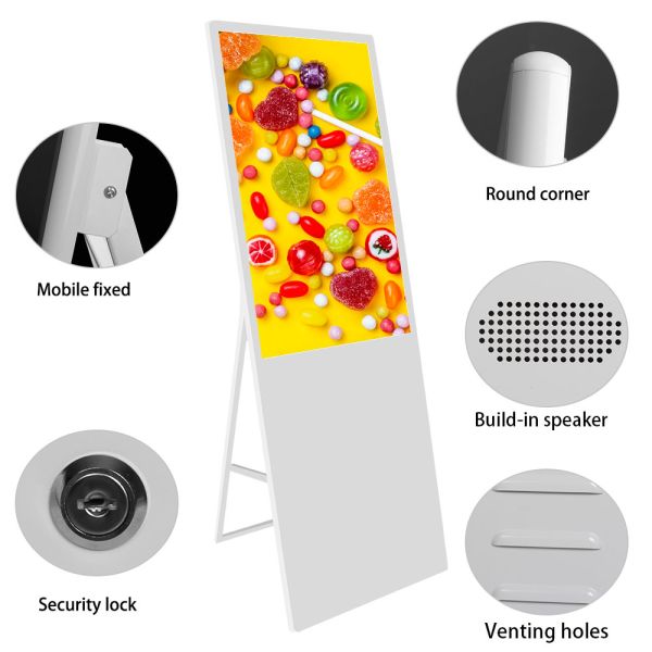 Android Composite Function Portable Foldable Ultra-Thin Indoor Advertising Display Machine