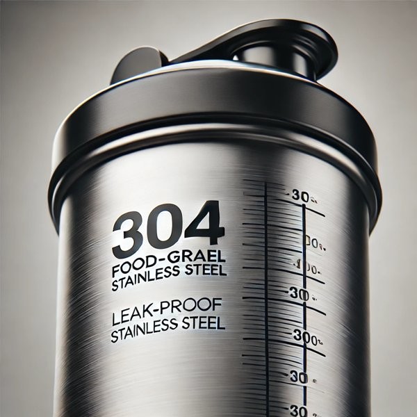 500/750ML Easy To Carry Silver Custom Stainless Steel Protein Shaker Bottle Stainless Steel Gym Shaker With Mixing Ball BPA Free Wide Mouth