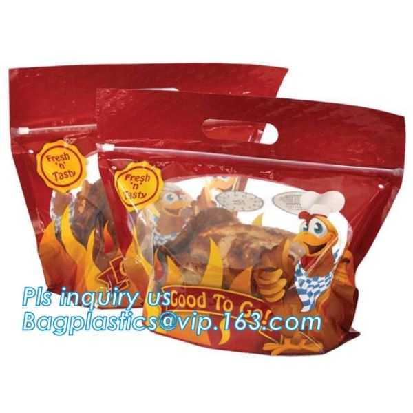 High Quality Rotisserie Chicken Plastic packaging bag Grilled Chicken Bag microwave grilled hot chicken bag Stand Up Roa