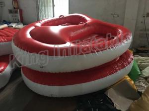 Cheap Screen Printing Inflatable Water Toy , 4m Diameter 2 Seats PVC Inflatable Boat for sale