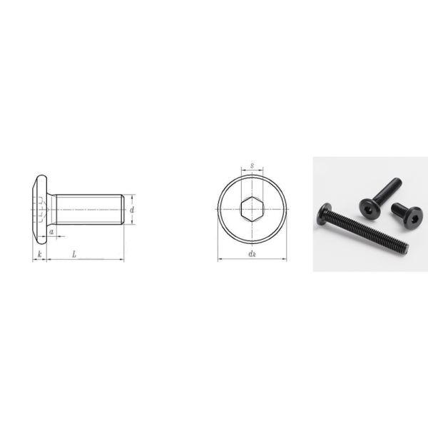 Flat Head Hexagonal Bolts For Furniture Assembly