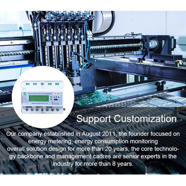 Personalized 5A 3 Phase Din Rail Meter Api Programmable Three Phase Current Meter With Ct