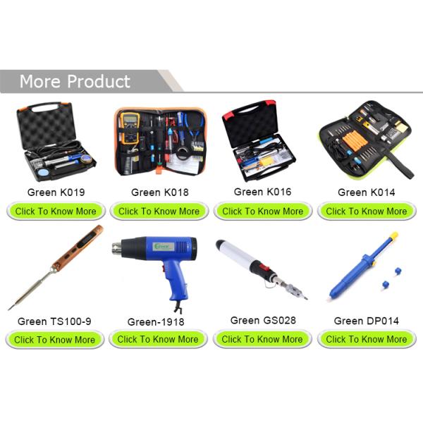 60w Soldering Iron Kit Temperature Adjustable Plastic Aluminum Alloy Green K010