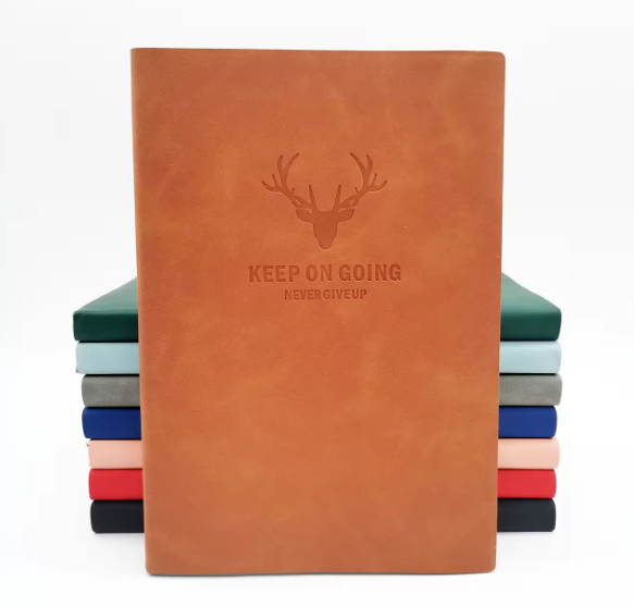 Custom A5 Softcover PU Leather Note Book Business Office Notebook Journal