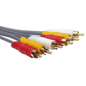Cheap 3RCA to 3RCA AV Adapter Cable Audio Cable Male to Male for Set Up Box Audio Video Converter Wire for sale