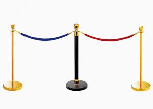China Dia.32CM Base Mirror-Gold Finish Crowd Control Stanchion Finger - Print Resistant on sale