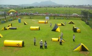 China Fire Resistant Inflatable Sports Games , PVC Inflatable Paintball Arena for War Game on sale