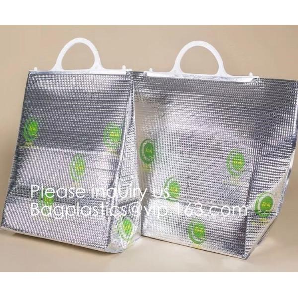 Custom Frozen Food Insulation Foil Liner Aluminum Foil Bubble Thermal Insulation Bag,Imprint Portable Non-Woven Large In
