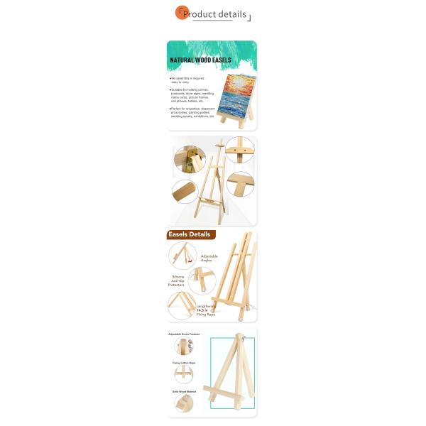 Adjustable Wooden Easel Stand Wedding , Multi Purpose Canvas Easel Stand OEM