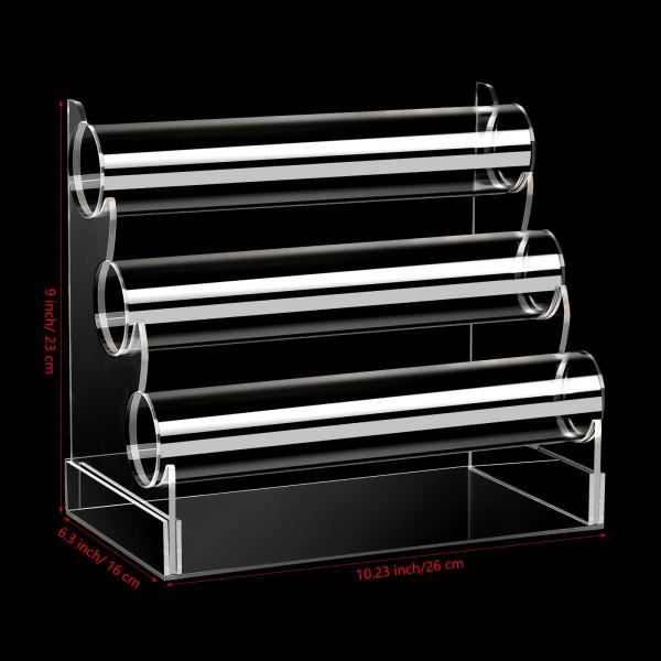 Modern 3 Tier Clear Acrylic Rack Bracelet Holder Lucite Jewelry Organizer oEM