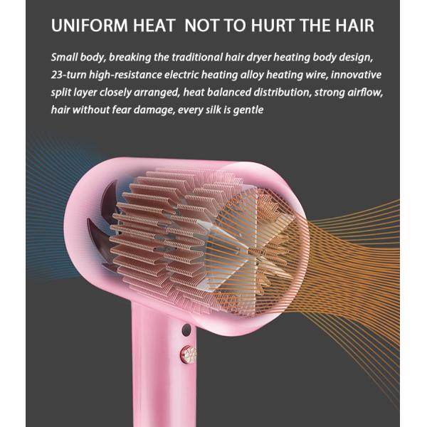 Hair Dryer Home Beauty Machine Lightweight Negative Ion Hair Blow Fast Straight Air Styler