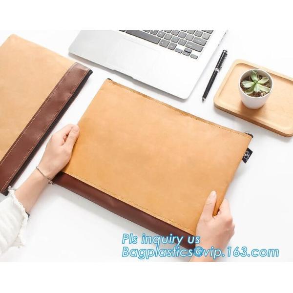Soft Envelope Tyvek Clutch Bag, Dupont Cosmetic Makeup Bag with Handle Waterproof Creative Dupont Paper Tyvek Clutch Pur