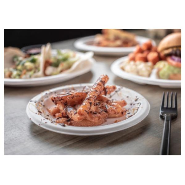 Microwaveable Eco Friendly Packaging Compostable Sugarcane Plates Biodegradable Pulp Molded