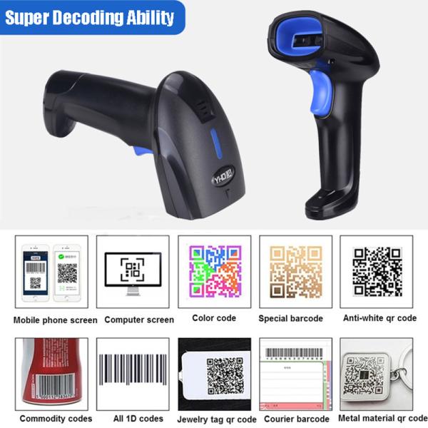 Desktop Barcode Image Scanner 1D 2D Hands Free For Inventary Store Supermarket