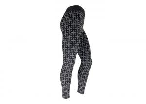 Cheap Women Flat Knit Seamless Patterned Yoga Pants 65% Polyester 5% Spandex for sale