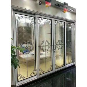 Buy cheap patina came decorative beveled glass for Aluminum sliding door thickness 1" from wholesalers