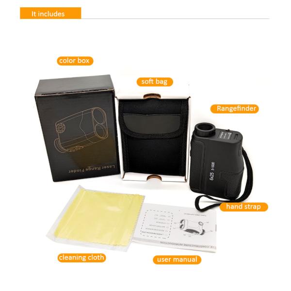 8X Golf Ball Laser Distance Finder With Pinsensor Battery