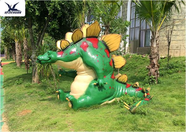 Quality Outdoor Indoor Cartoon Dinosaur Fiberglass Statues For Amusement Park Decoration wholesale
