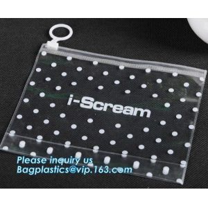 China Zipper Pouch Plastic Cosmetic Bag Pouch Vinyl Slider Zipper Bag, Travel Toiletry Cosmetic Bag, Zipper MakeUp Pouch on sale