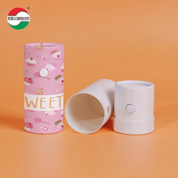 Custom Eco Friendly Biodegradable Childproof Resistant Packaging Boxes Round Shaped Cylinder Paper Tube With Child Lock